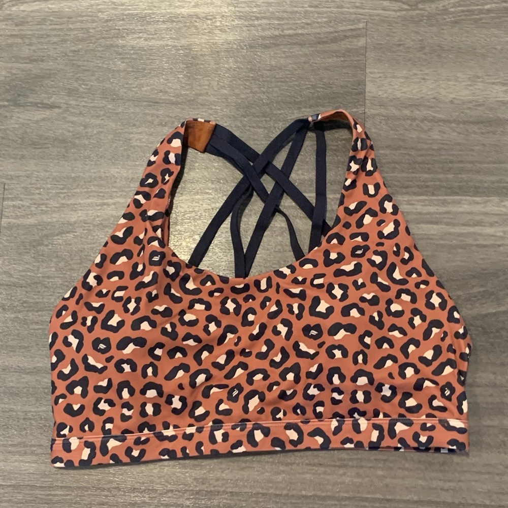 Fabletics Leopard Strappy Bra